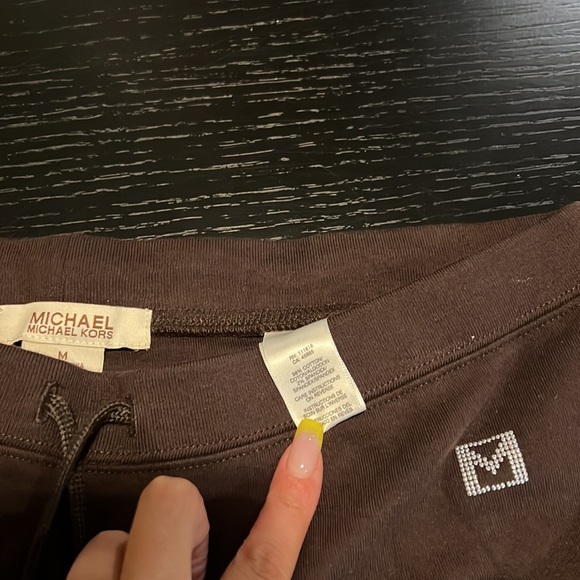 Michael Michael Kors medium brown silver studded sweatpants - Picture 5 of 7